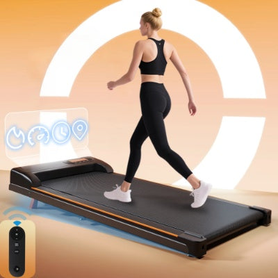 Folding Under-Desk Walking Pad Treadmill with Magnetic Remote Control