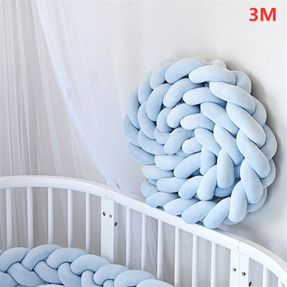Knotted Plush Cushion Braided Cot & Crib Bumper