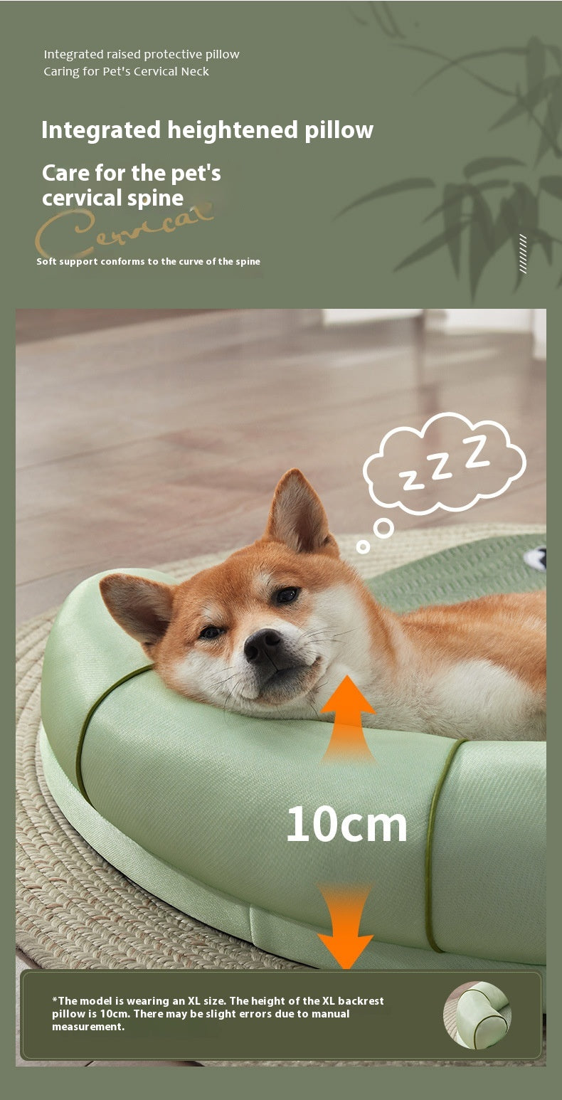 HOMCOM Cool Feeling Dog and Cat Bed, four-season universal pet sofa, plush sleeping nest for pets, with soft cushioning.