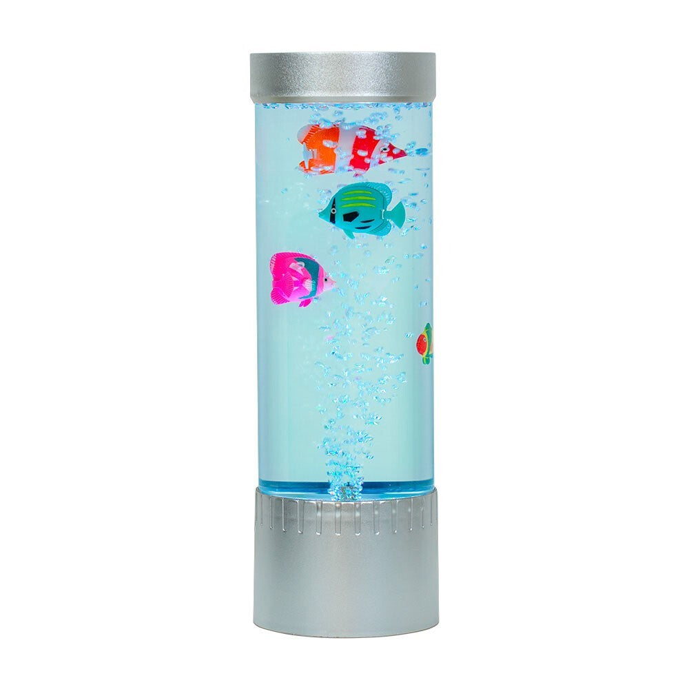 Livoshop 32cm LED bubble lamp with color-changing fish water tube, sensory novelty light for relaxing and decorative lighting.