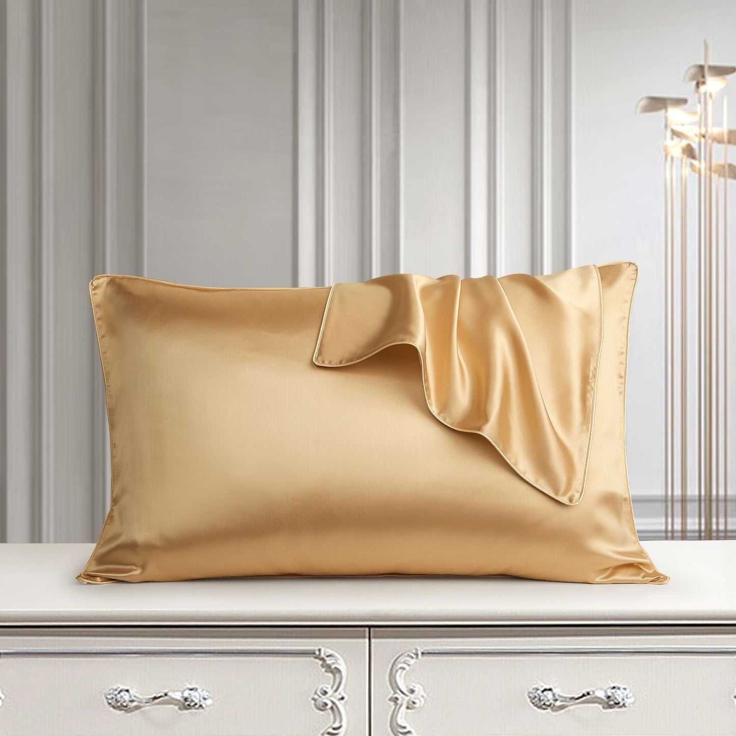 Pure Silk Pillowcase – Natural Real Silk Pillow Case for Hair & Skin