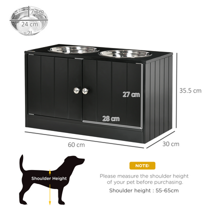 Raised Dog Bowls Feeding Station with Storage – Elevated Stand for Large Dogs