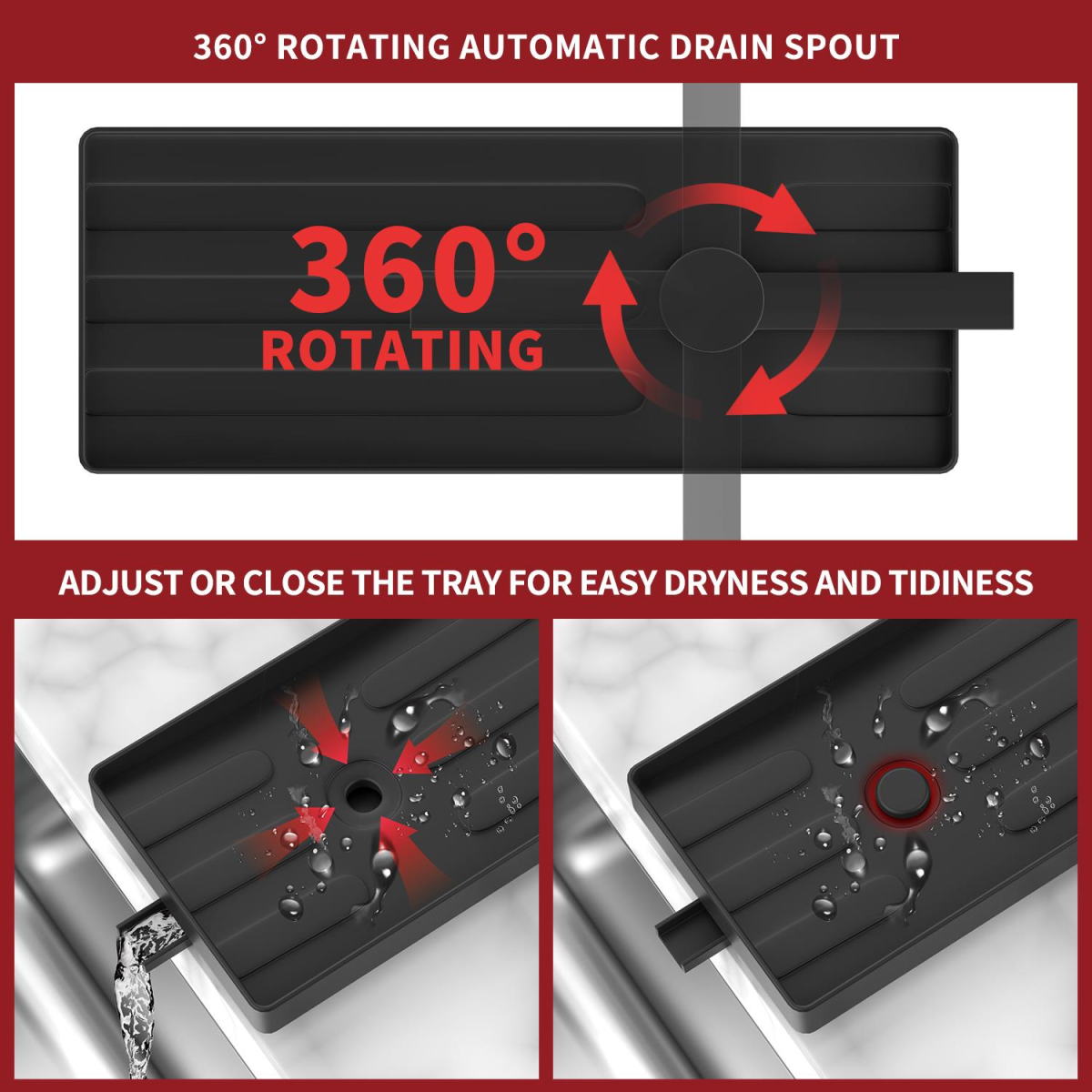 BLACK SINK SPONGE HOLDER