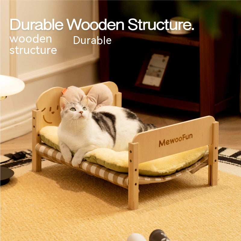 HOMCOM pet bed for cats and small dogs, multi-layer summer and all-season nest with soft fabric and cozy design.