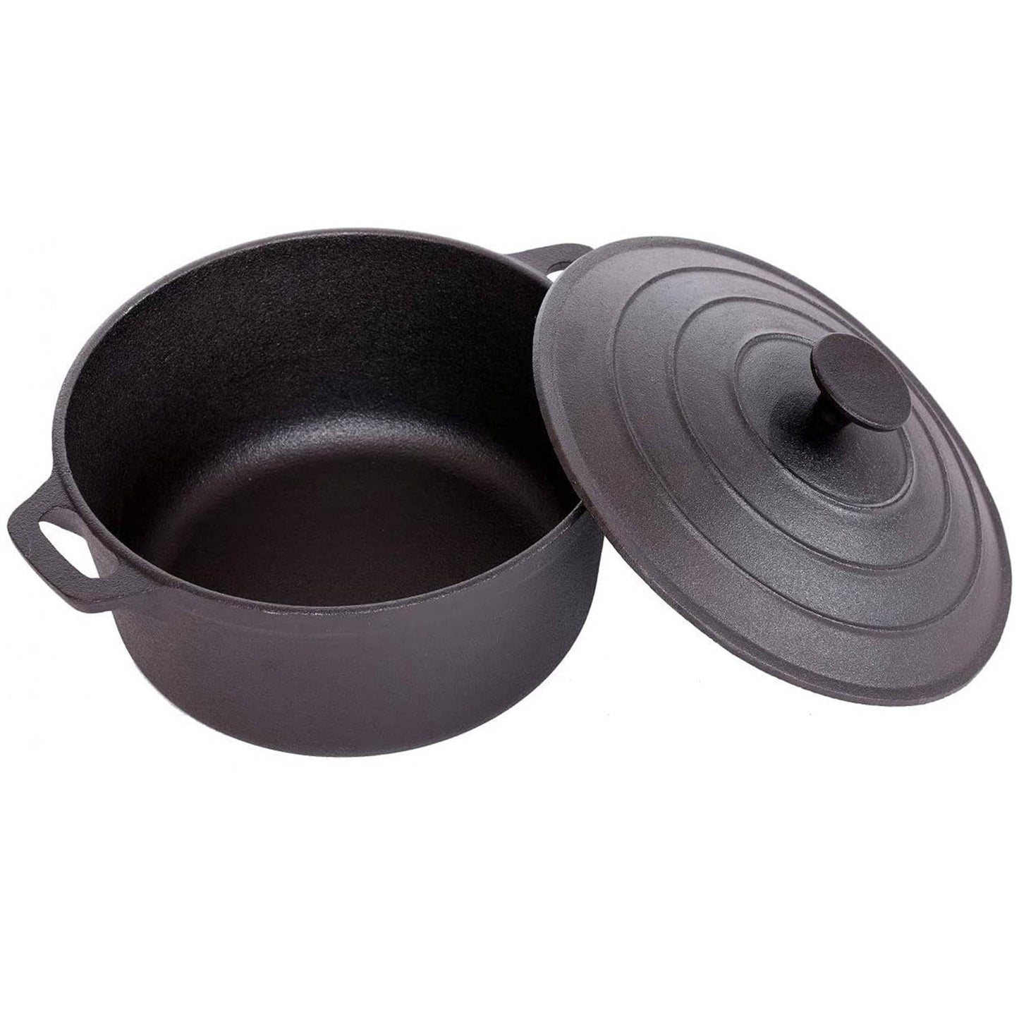 Livoshop 4L cast iron non-stick casserole dish with lid, sturdy cookware for baking and cooking in the kitchen
