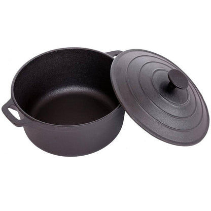 Livoshop 4L cast iron non-stick casserole dish with lid, sturdy cookware for baking and cooking in the kitchen