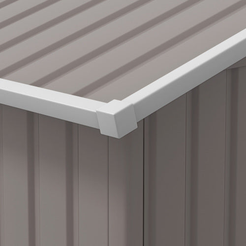 Outsunny 13x11ft Metal Garden Shed with Foundation Kit & Ventilation – Light Grey