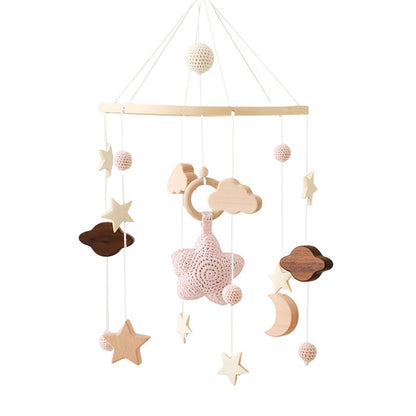 Eprolo baby crib mobile bell hanging soothing toy with colorful plush animals and gentle movement for nursery entertainment