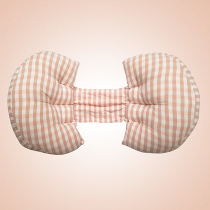 U-shaped pregnancy pillow by eprolo offering full body maternity support, shown in soft fabric with supportive contours.