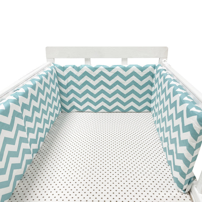 Eprolo baby bed rail guard with soft cotton fence, designed to prevent falls and secure the crib area for infants.