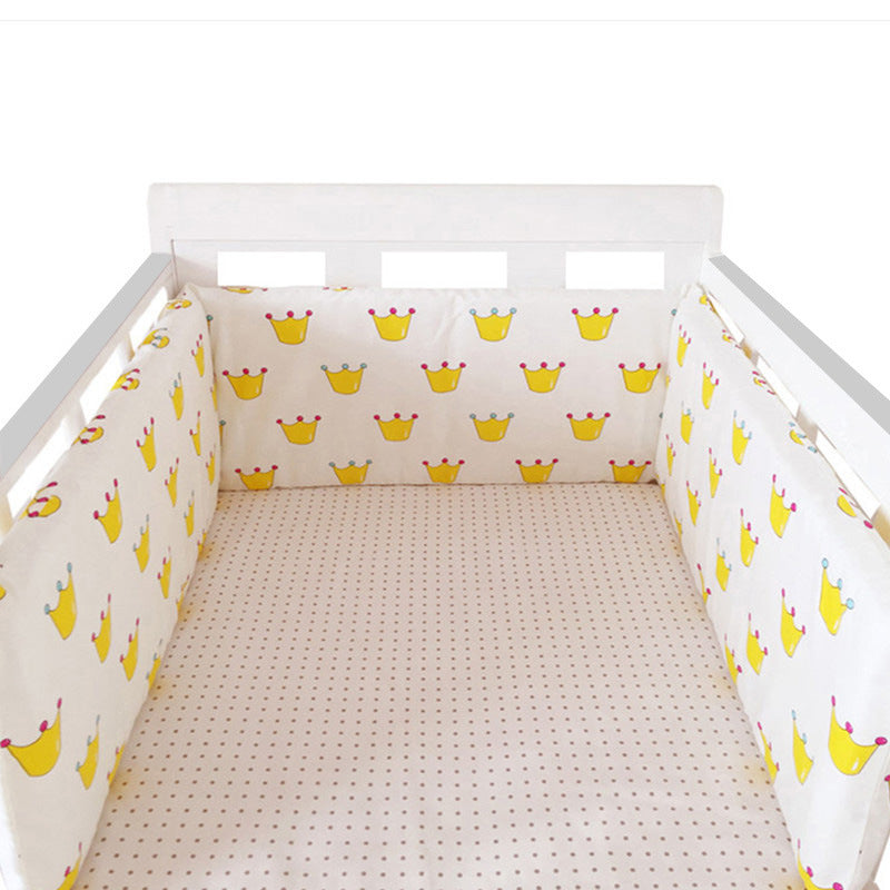 Eprolo baby bed rail guard with anti-fall cotton fence, soft mesh sides and secure safety for infants in a crib.