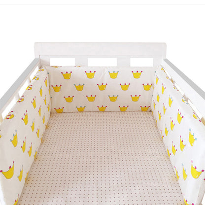 Eprolo baby bed rail guard with anti-fall cotton fence, soft mesh sides and secure safety for infants in a crib.