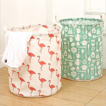Foldable Cotton & Linen Laundry Basket – Bathroom or Toy Storage Bin