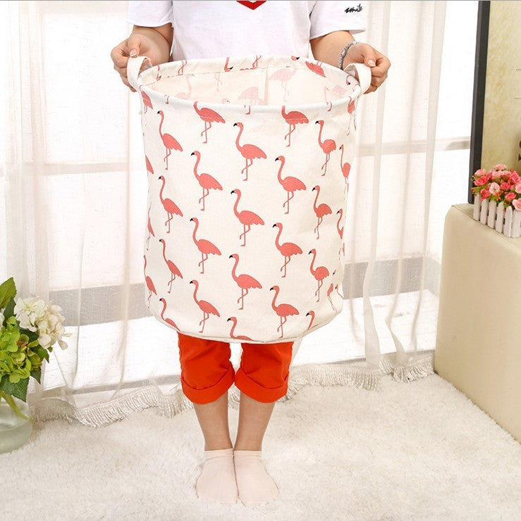 Foldable Cotton & Linen Laundry Basket – Bathroom or Toy Storage Bin