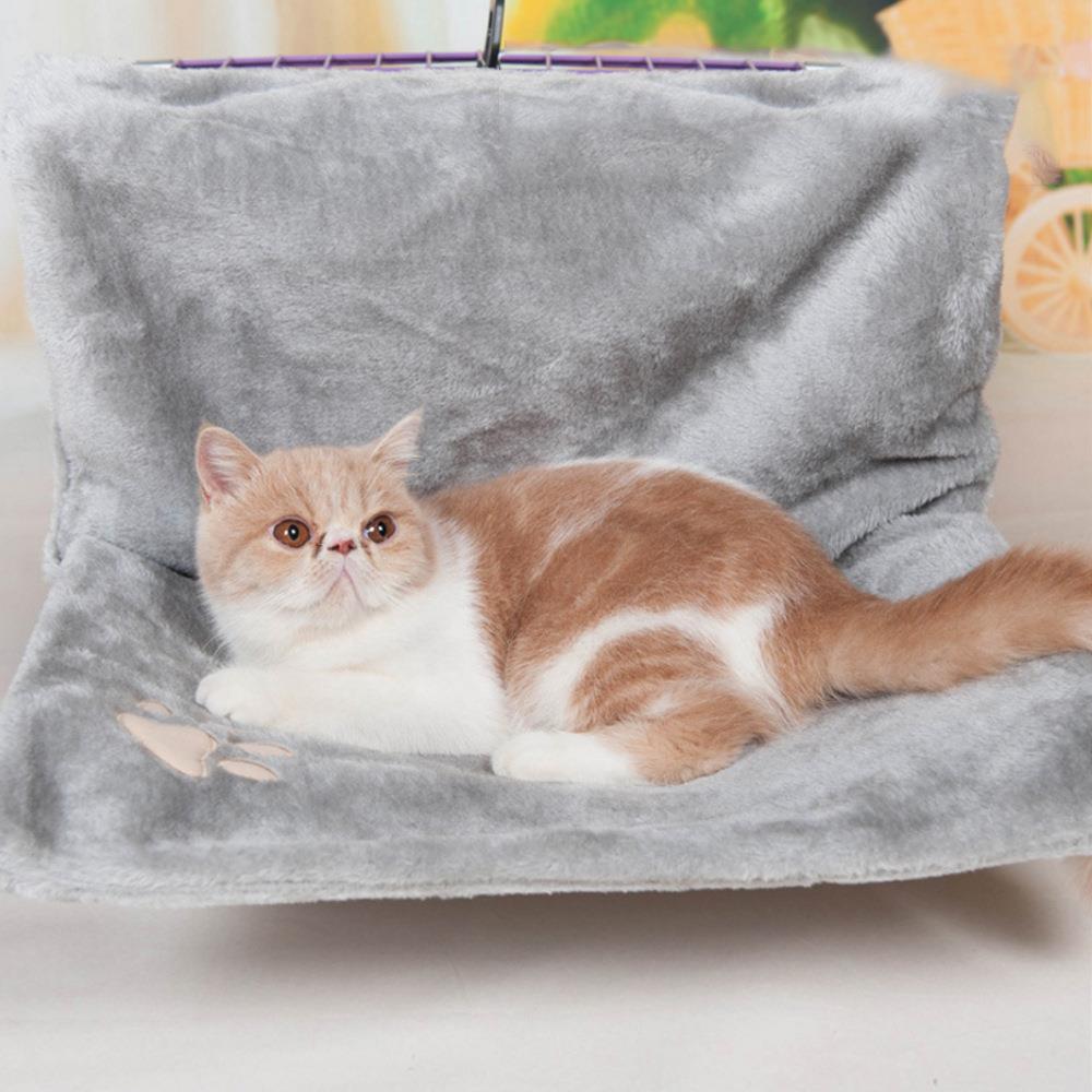 HOMCOM cat bed hammock with cozy fabric and hanging design, perfect for providing a comfortable resting spot for cats.