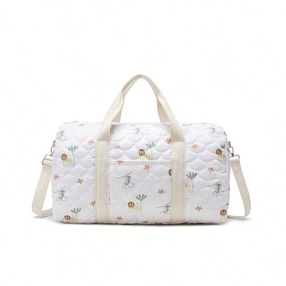 Large embroidered travel bag by eprolo with spacious capacity, featuring stylish design and sturdy handles for travel and everyday use.
