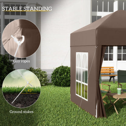 2×2m Garden Gazebo – Water-Resistant Party Tent with Sidewalls & Windows