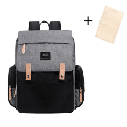 Eprolo land large capacity diaper bag backpack for moms and dads, solid travel stroller organizer for baby care.