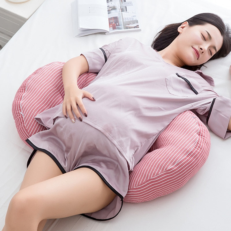 eprolo U-Shaped Pregnancy Pillow offering full body maternity support, soft fabric, and ergonomic design for comfortable sleep.