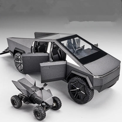 Eprolo 1/32 scale diecast alloy pickup toy truck with off-road design, sound, and light features for kids' play and gifts