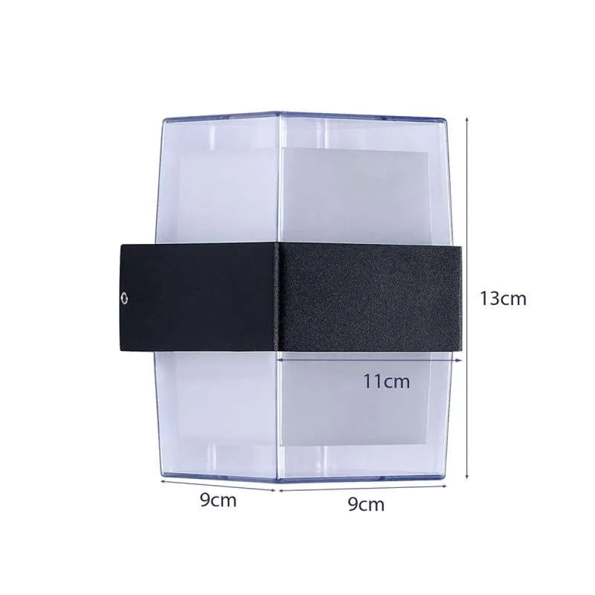 LEDsone Cuboid Box 12W Up/Down IP54 LED Outdoor Wall Sconce light mounted on exterior wall, with sleek modern design.