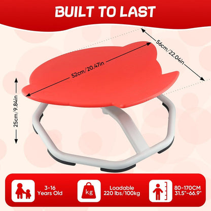 HOMCOM 360° Sit and Spin sensory swivel seat for kids, wobble spinning toy chair with colorful design and sturdy base.