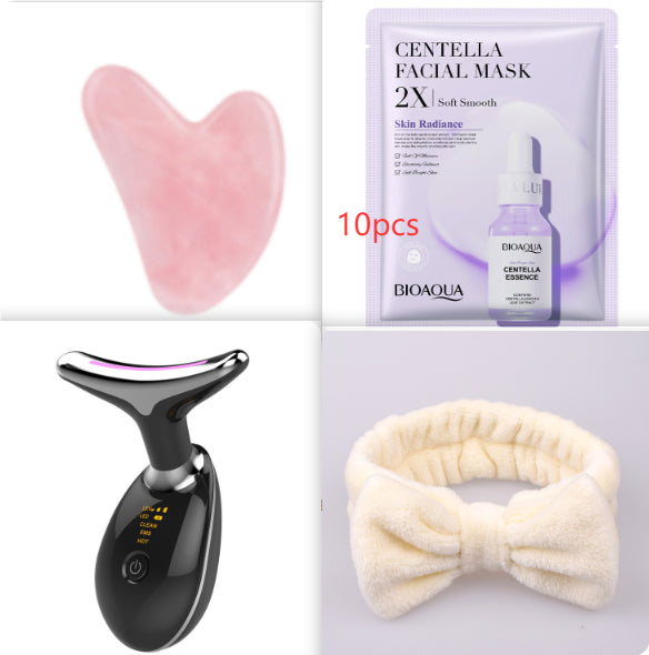 EMS Thermal Neck Lifting And Tighten Massager Electric Microcurrent Wrinkle Remover