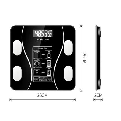 Smart Body Fat Scale with Bluetooth – Digital BMI Bathroom Scale up to 180kg