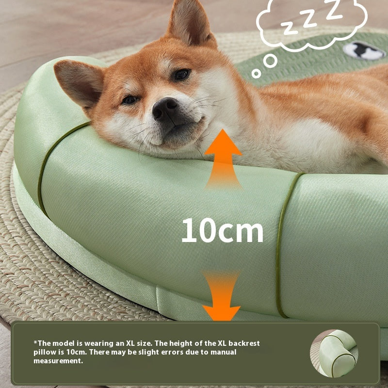 HOMCOM cool feeling dog and cat bed, four seasons universal pet sofa with soft sleeping nest and cushioned surface.