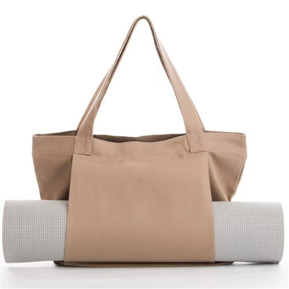 Eprolo yoga Pilates mat bag made of canvas, designed for outdoor exercise and travel, with shoulder strap and spacious interior.