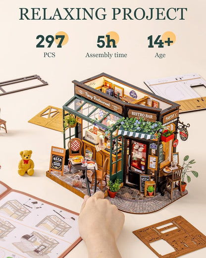 Rolife DIY Miniature House Kit – Tipsy Restaurant Model for Adults & Kids