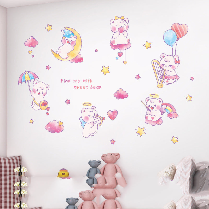HOMCOM dance studio decoration sticker with vibrant colorful design for room decoration and dance space enhancement.