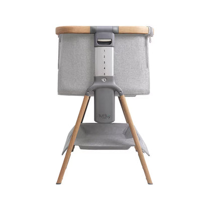 Cozee Air Bedside Rocking Crib, Oak & Silver