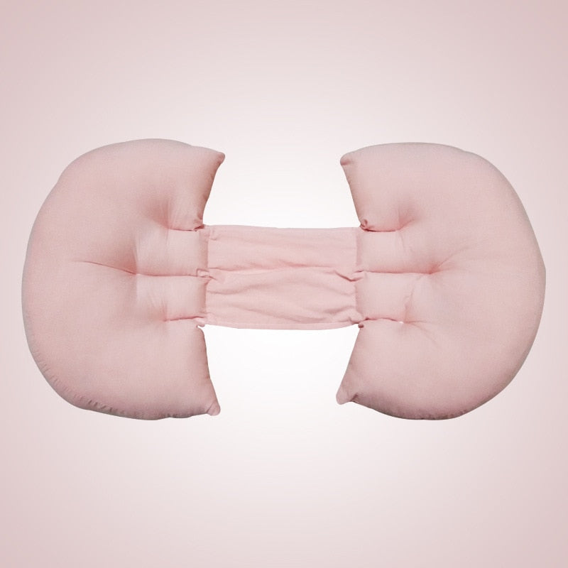 Eprolo U-shaped pregnancy pillow providing full body maternity support, with soft fabric and ergonomic design for comfort during pregnancy.