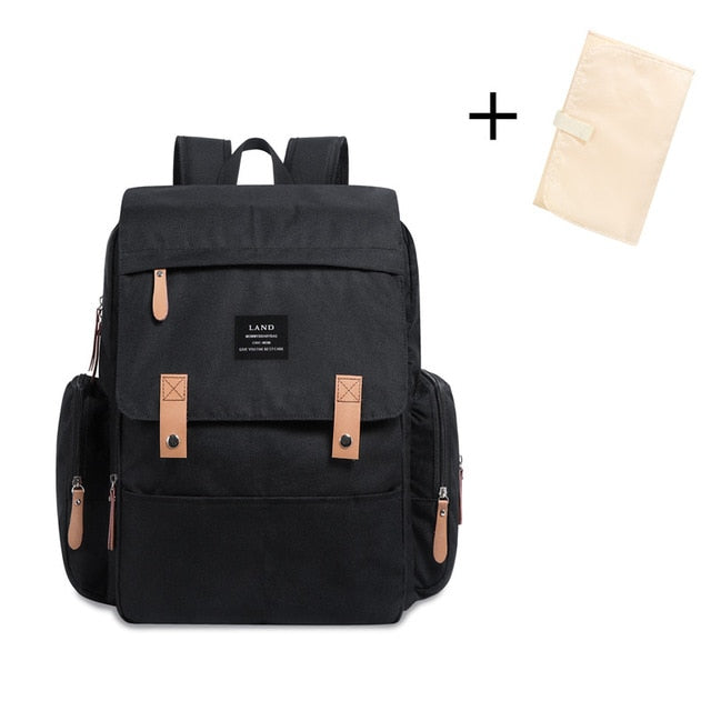 Eprolo large capacity diaper bag backpack for moms and dads, stylish travel stroller organizer for baby care essentials