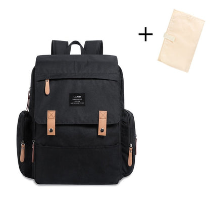 Eprolo large capacity diaper bag backpack for moms and dads, stylish travel stroller organizer for baby care essentials