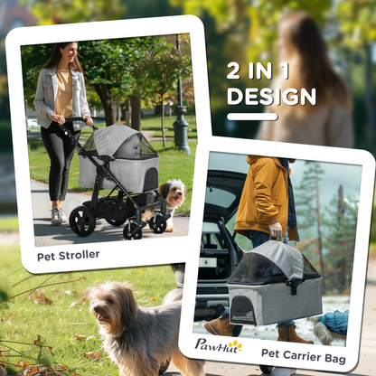 Pet Stroller Foldable Dog Cat Travel Carrying Bag for Small Dogs