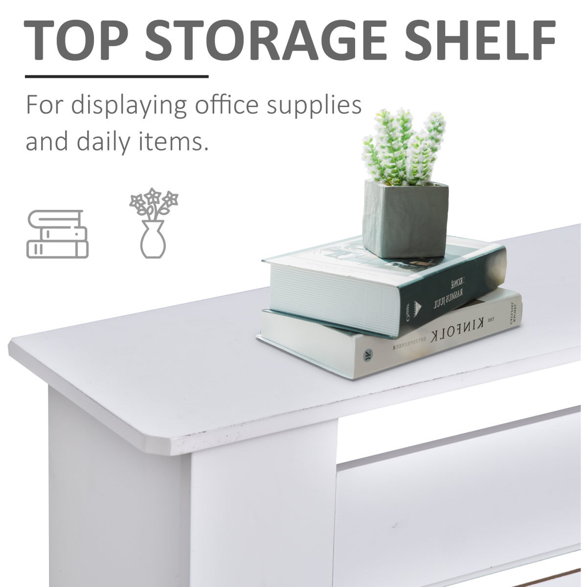 White extendable MDF radiator cover by HOMCOM, showing the sleek, adjustable design with slatted top for radiator protection.