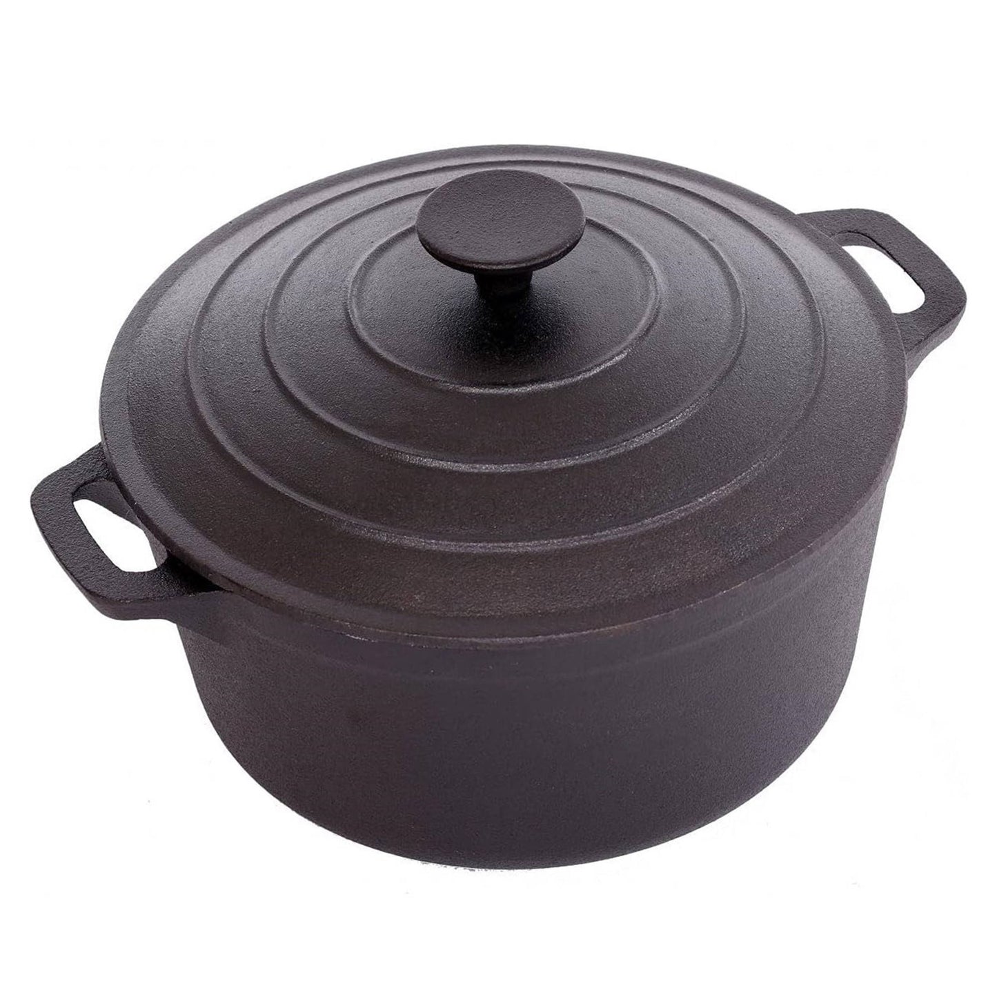 Livoshop 4L cast iron non-stick casserole dish with lid, ideal for oven cooking and versatile kitchen use.