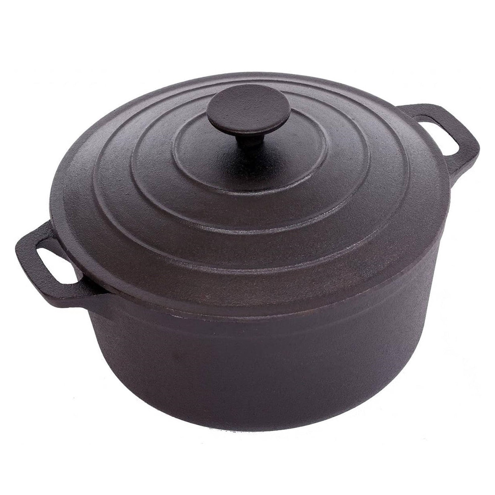 Livoshop 4L cast iron non-stick casserole dish with lid, ideal for oven cooking and versatile kitchen use.