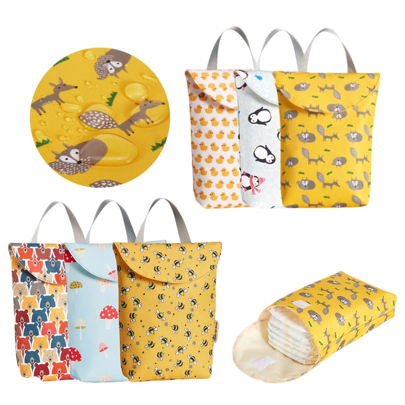 Eprolo multifunctional waterproof diaper bag with large capacity, showing multiple compartments and adjustable straps.