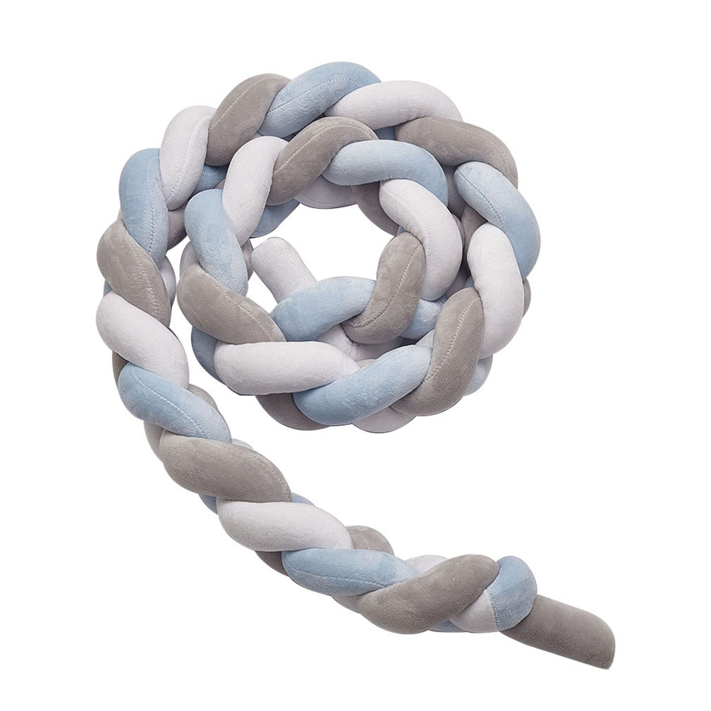 Knotted Plush Cushion Braided Cot & Crib Bumper