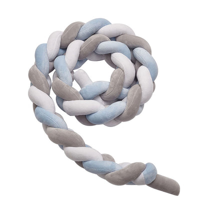 Knotted Plush Cushion Braided Cot & Crib Bumper