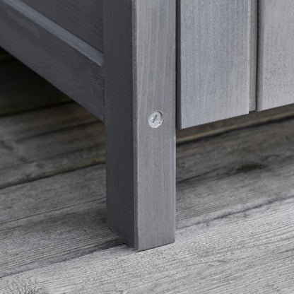 Wooden Garden Storage Shed – Outdoor Utility Cabinet with 3 Shelves