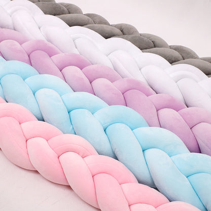 Knotted Plush Cushion Braided Cot & Crib Bumper