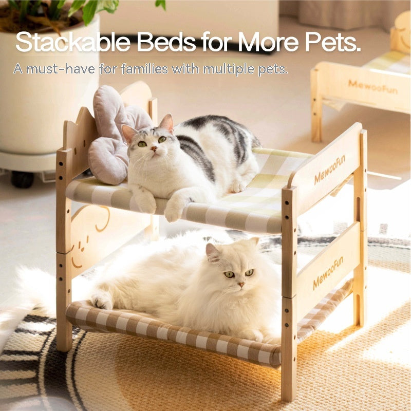 HOMCOM pet bed for cats and small dogs, multi-layer summer and four seasons nest with soft fabric and cozy design.