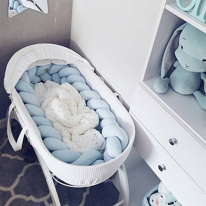 Knotted Plush Cushion Braided Cot & Crib Bumper