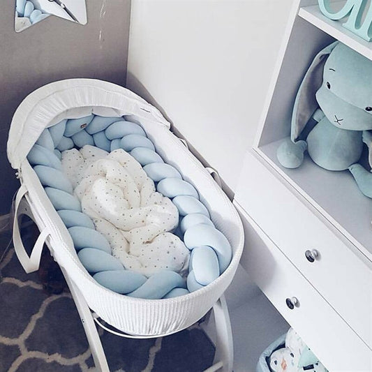 Knotted Plush Cushion Braided Cot & Crib Bumper