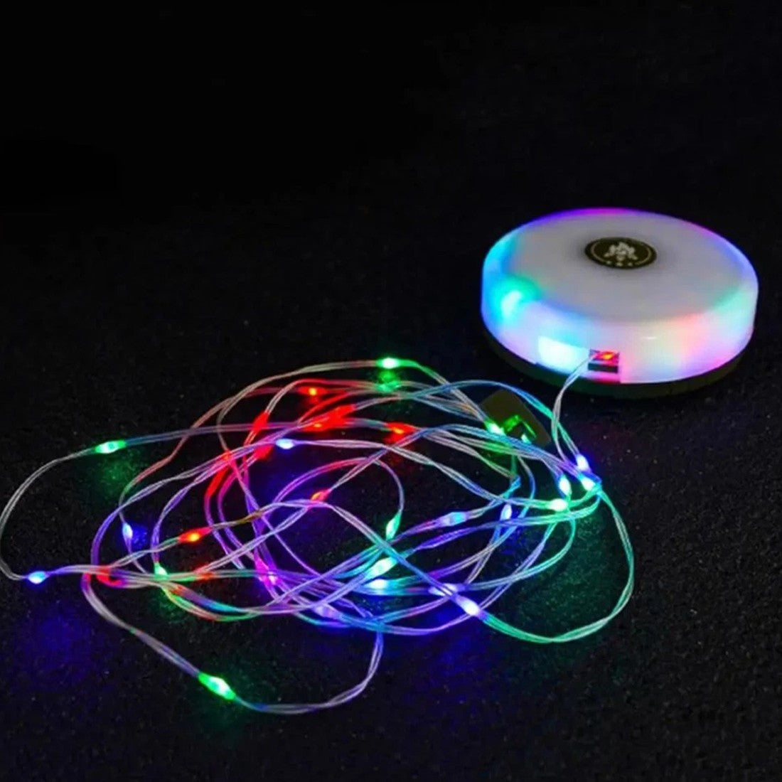 HOMCOM 2-pack 10M outdoor waterproof camping string lights with stowable design, ideal for outdoor lighting and camping setups.