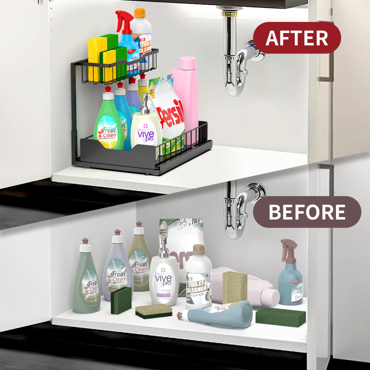 METAL UNDER SINK STORAGE